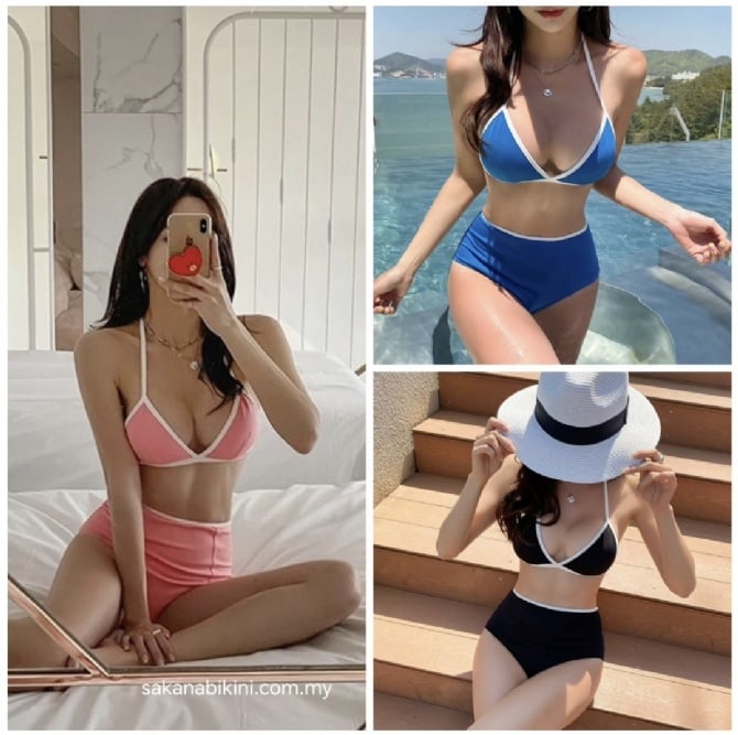 <3色>两件套高腰比基尼