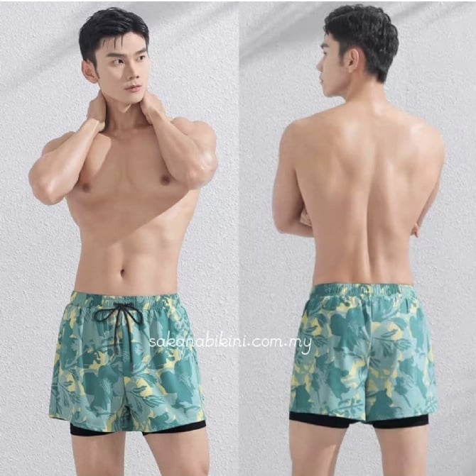 双层防尴尬｜男泳裤