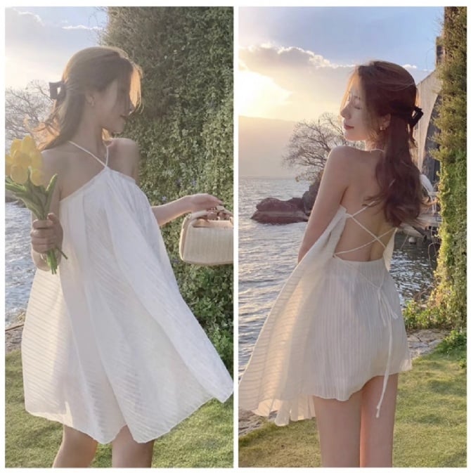 小个子纯白仙女裙